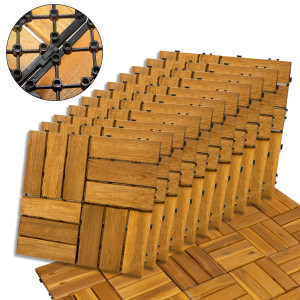 Podest Tarasowy Akacjowy Ii Płytki Mozaika Na Click Na Taras 30x30x2,4 Cm Zestaw 11 Szt 0,99mkw4iQ Group 4iQ