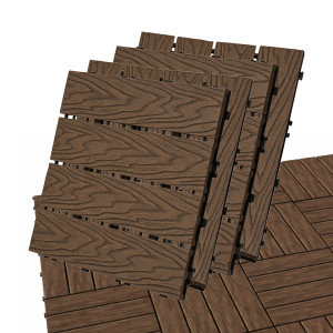Podest Tarasowy Panel Wpc 30x30x2 Cm Brąz Zestaw 4szt. 0,36mkw4iQ Group 4iQ