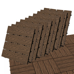 Podest Tarasowy Panel Wpc 30x30x2 Cm Brąz Zestaw 10szt. 0,9mkw4iQ Group 4iQ