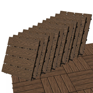 Podest Tarasowy Panel Wpc 30x30x2 Cm Brąz Zestaw 12szt. 1mkw4iQ Group 4iQ