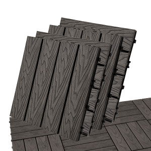Podest Tarasowy Panel Wpc 30x30x2 Cm Szary Zestaw 4szt. 0,36mkw4iQ Group 4iQ