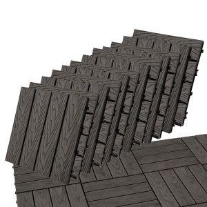 Podest Tarasowy Panel Wpc 30x30x2 Cm Szary Zestaw 12szt. 1mkw4iQ Group 4iQ