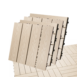 Podest Tarasowy Panel Wpc 30x30x2 Cm Beż Zestaw 4szt. 0,36mkw4iQ Group 4iQ