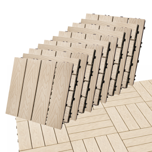 Podest Tarasowy Panel Wpc 30x30x2 Cm Beż Zestaw 11szt. 0,99mkw4iQ Group 4iQ