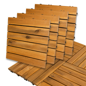 Podest Tarasowy Akacjowy 30x30cm Płytki Mozaika 6 Paneli Zestaw 4szt. 0,36mkw4iQ Group 4iQ