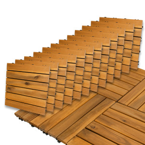 Podest Tarasowy Akacjowy 30x30cm Płytki Mozaika 6 Paneli Zestaw 12szt. 1mkw4iQ Group 4iQ
