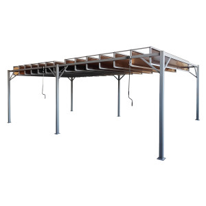 Pergola Ogrodowa Bioklimatyczna 3x6 Z Składanym Lamelowym Dachem 18mkw4iQ Group 4iQ
