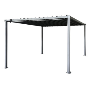 Pergola Ogrodowa Multiklimatyczna 3x3 Z Regulowanym Stalowym Dachem 9mkw4iQ Group 4iQ