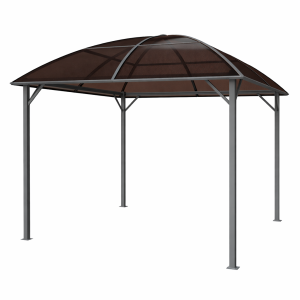 Pawilon Ogrodowy Z Dachem Kopułowym 3x3m Altana Pergola Brązowa 9 Mkw4iQ Group 4iQ