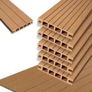 Deska Tarasowa Wpc 11x2x200 Cm Teak Podest Tarasowy 5 Szt. 1,1mkw Kompozytowa4iQ Group 4iQ