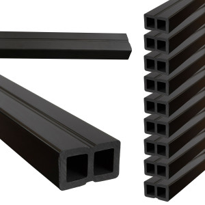 Legar 240x5x3 Cm Do Desek Tarasowych Wpc Czarny 9 Szt. Kompozytowy4iQ Group 4iQ