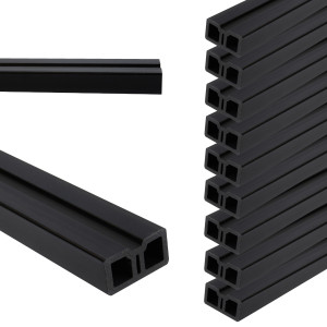 Legar 4x2x240 Cm Do Desek Tarasowych Wpc Czarny 9 Szt. Kompozytowy4iQ Group 4iQ