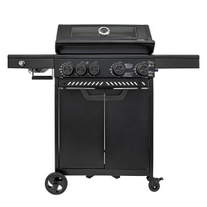 Grill Gazowy Heatwave 4+1 Led żeliwny Ruszt 13.7kw Ogrodowy 123,4×49,2×109,4 Cm4iQ Group 4iQ