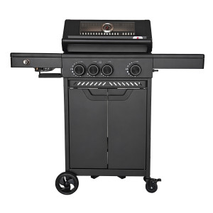 Grill Gazowy Heatwave 3+1 Led żeliwny Ruszt 11.9kw Ogrodowy 113,4×49,2×109,4 Cm4iQ Group 4iQ