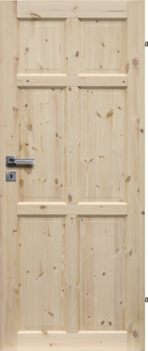 Drzwi Sosnowe, Sęczne - Bergen Pełne - Seria Classic - Drzwi Wewnętrzne Drewniane4Porte 4Porte