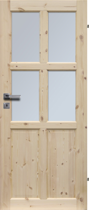 Drzwi Sosnowe, Sęczne - Bergen Wersja 4s - Seria Classic - Drzwi Wewnętrzne Drewniane4Porte 4Porte