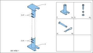 Bosch Suporte de teto para Altifalante LS1-OC100E-1