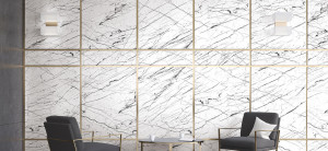 Vinil Design de interiores NE72 Black Stripes White Marble (31 metros)