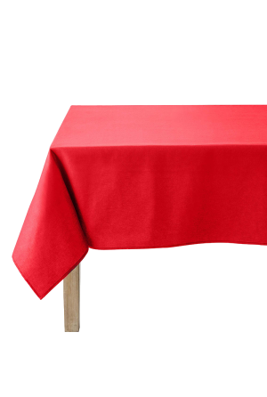 Coucke Nappe rectangulaire en coton Cambrai Cerise 150x190 cm