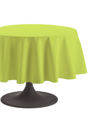 Coucke Nappe ronde en coton Cambrai Kiwi 180 cm
