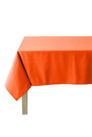 Coucke Nappe rectangulaire en coton Cambrai Mandarine 160x240 cm