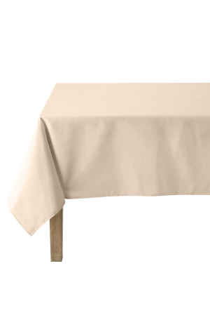 Coucke Nappe carrée en coton Cambrai Sable 180x180 cm