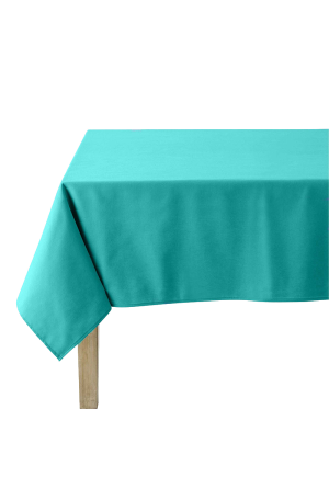 Coucke Nappe rectangulaire en coton Cambrai Turquoise 160x240 cm
