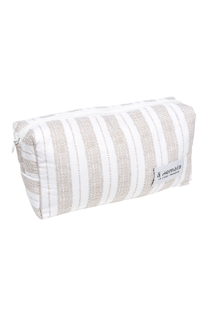 A demain Trousse de toilette en coton Seigle Petit format 23x15 cm