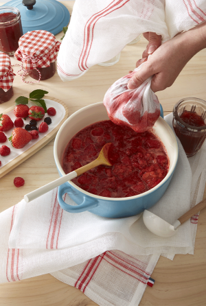 A demain Torchon en lin ÉTAMINE A CONFITURE ROUGE