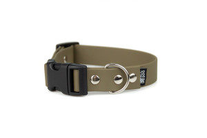 Wodoodporna Obroża dla Beagle dla Buldog francuski dla Pudel miniaturowy dla Cocker spaniel Biothane® z klamrą Duraflex® Olive