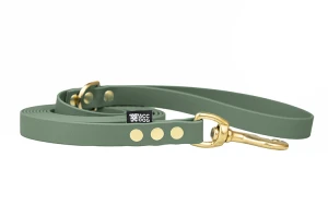 Wodoodporna Personalizowana Smycz dla psa miejska Biothane® Foggy Green 300 cm 16 mm