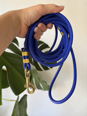 Wodoodporna Otok z Biothane® Navy Blue 4 m | 8 mm | Karabinek duży sprężynowy mosiężny