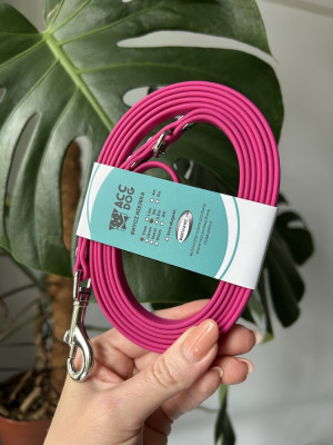 Smycz dla psa miejska Magenta | 200 cm | 9 mm | karabinek sprężynowy mały chromowany