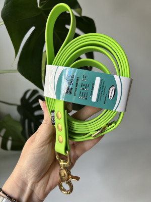Wodoodporna Smycz dla psa miejska Apple Green | 200 cm | 19 mm | karabinek spustowy mosiężny