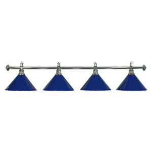 Φωτιστικό Μπι?ιάρδ?υ Moonlight Silver Rod, 4 Blue Shades