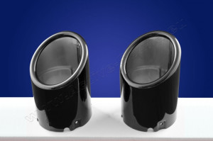 90mm Schwarz Chrom Blenden / SET