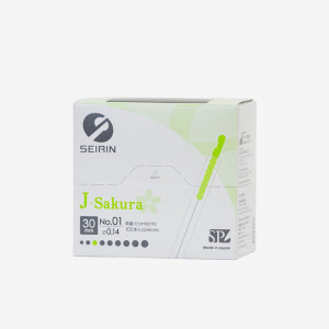 Igły do akupunktury SEIRIN J-TYPE z plastikowym uchwytem i prowadnicą 100 szt. - 0,14x30mm