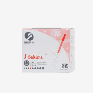 Igły do akupunktury SEIRIN J-TYPE z plastikowym uchwytem i prowadnicą 100 szt. - 0,16x30mm
