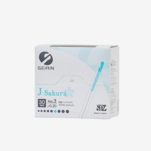 Igły do akupunktury SEIRIN J-TYPE z plastikowym uchwytem i prowadnicą 100 szt. - 0,20x30mm