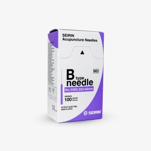 Igły do akupunktury SEIRIN B-TYPE z plastikowym uchwytem bez prowadnicy 100 szt. - 0,25x40mm