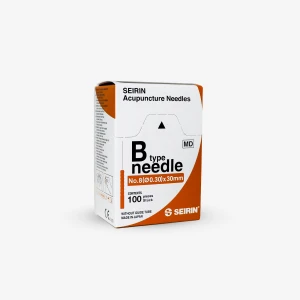 Igły do akupunktury SEIRIN B-TYPE z plastikowym uchwytem bez prowadnicy 100 szt. - 0,30x30mm