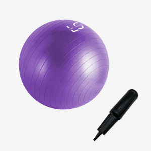 Piłka gimnastyczna do ćwiczeń z pompką Line Sport - 75 cm - fioletowy