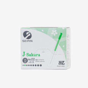 Igły do akupunktury SEIRIN J-TYPE z plastikowym uchwytem i prowadnicą 100 szt. - 0,12x15mm
