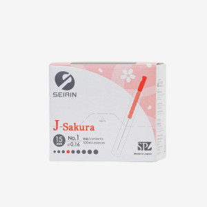 Igły do akupunktury SEIRIN J-TYPE z plastikowym uchwytem i prowadnicą 100 szt. - 0,16x15mm
