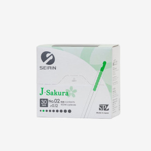 Igły do akupunktury SEIRIN J-TYPE z plastikowym uchwytem i prowadnicą 100 szt. - 0,12x30mm