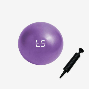 Piłka rehabilitacyjna do ćwiczeń z pompką Line Sport 22 cm - fioletowy