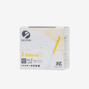 Igły do akupunktury SEIRIN J-TYPE z plastikowym uchwytem i prowadnicą 100 szt. - 0,18x40mm