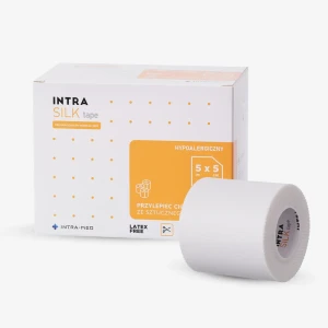 Przylepiec jedwabny INTRA SILK Tape (5 m x 5 cm) 12 szt.
