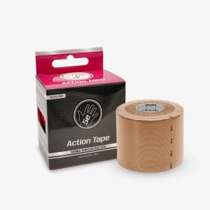 Action Tape 5E - plastry tejpy tapy do kinesiology tapingu (5 cm x 5 m) - beżowy