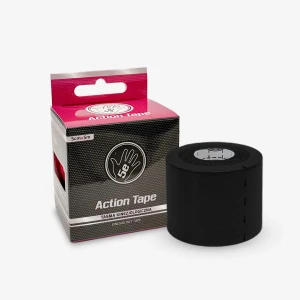 Action Tape 5E - plastry tejpy tapy do kinesiology tapingu (5 cm x 5 m) - czarny